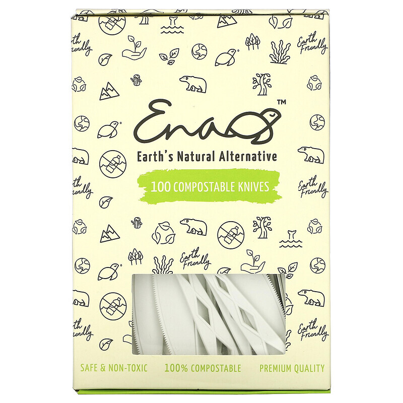 

Earth's Natural Alternative, Compostable Knifes, 100 Pack