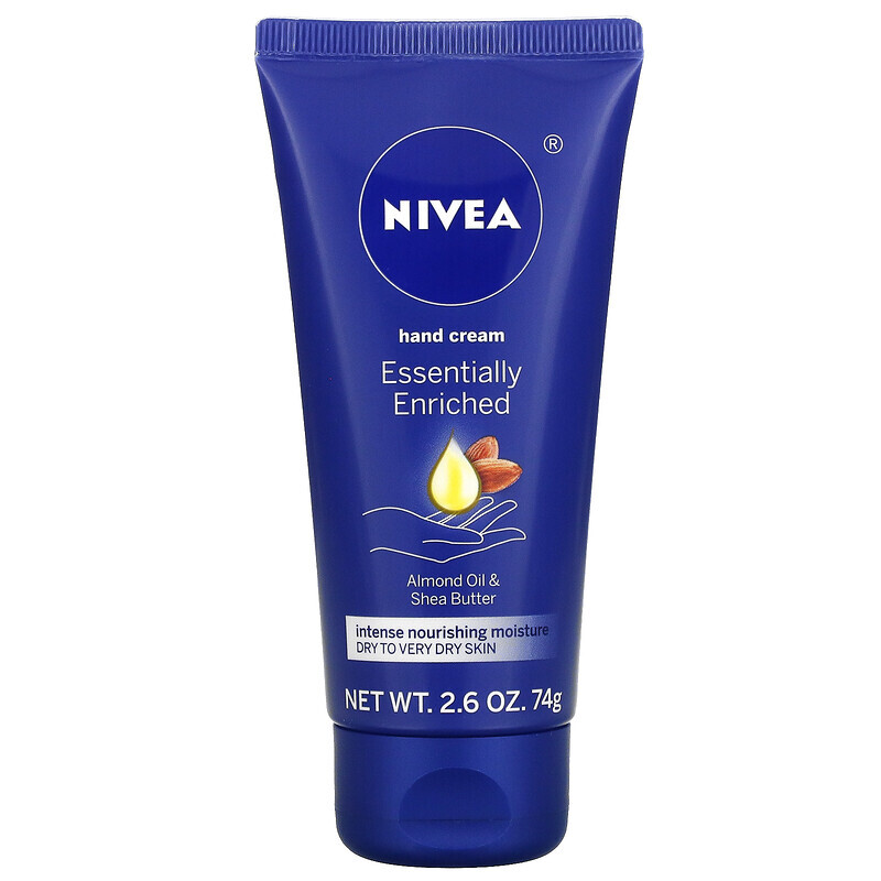 

Nivea, Крем для рук с эфирными маслами, миндальное масло и масло ши, 74 г (2,6 унции)