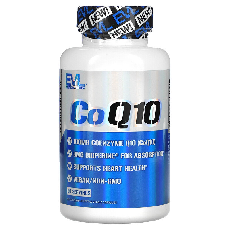 

EVLution Nutrition, CoQ10, 100 mg, 60 Veggie Capsules