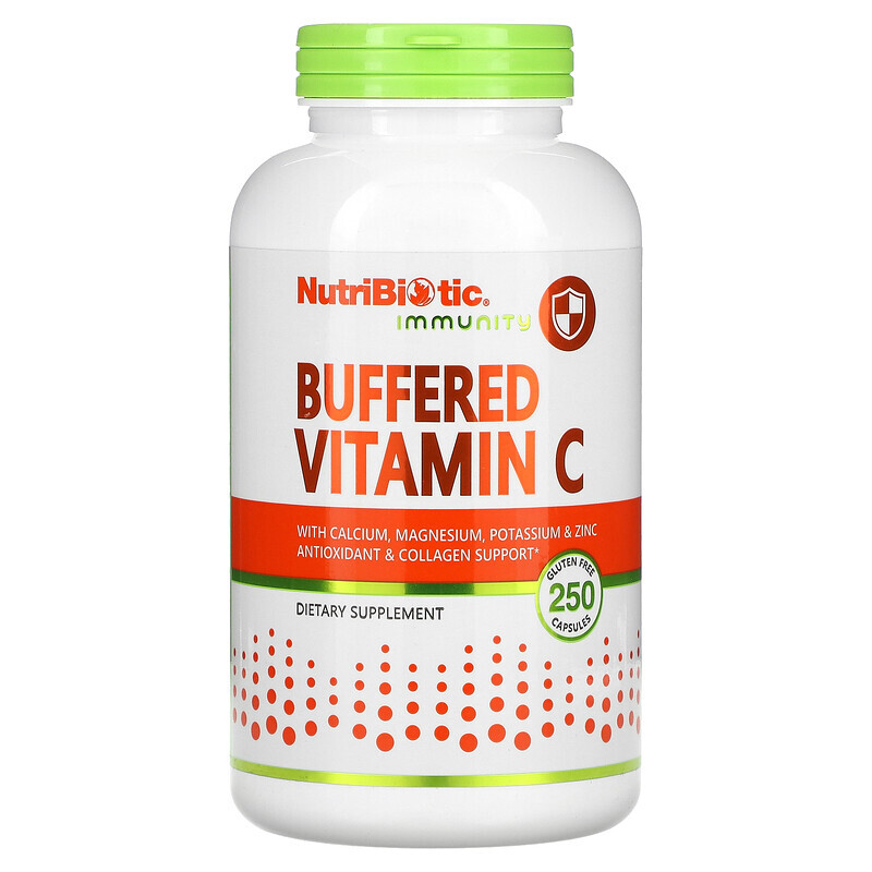 

NutriBiotic, Immunity, буферизованный витамин C, 250 капсул без глютена