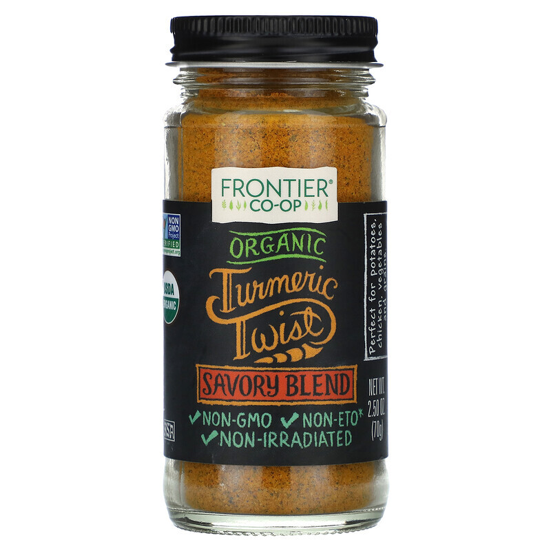 

Frontier Co-op, Organic Turmeric Twist (органическая куркума), кислая смесь, 2,50 унц. (70 г)