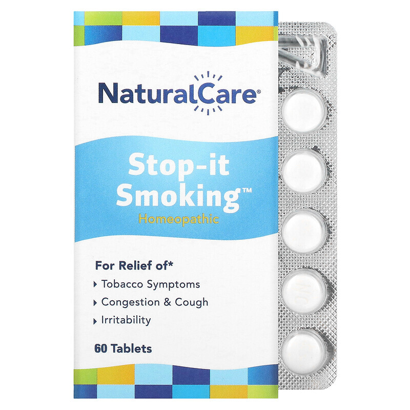 

NaturalCare, Stop-it Smoking, таблетки для детоксикации, без никотина, 60 таблеток