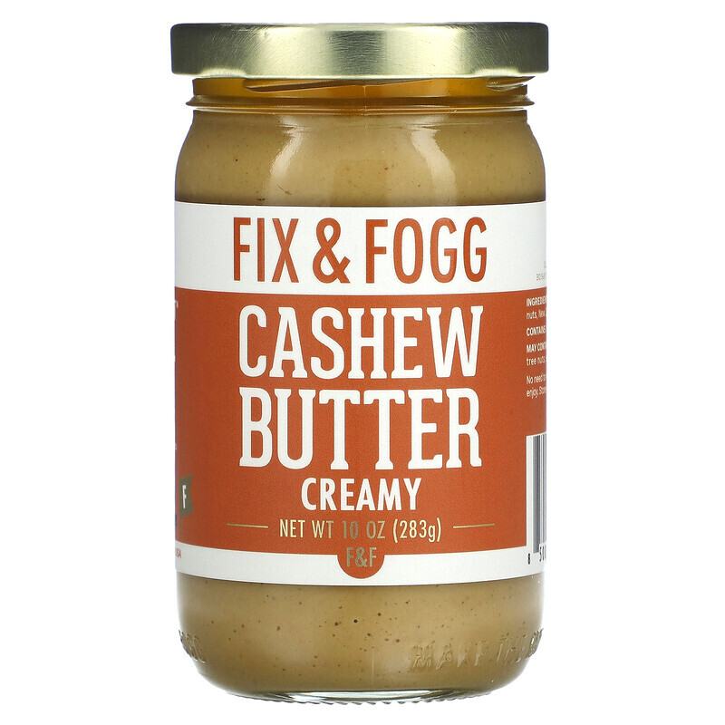 

Fix & Fogg, Cashew Butter, Creamy, 10 oz (283 g)