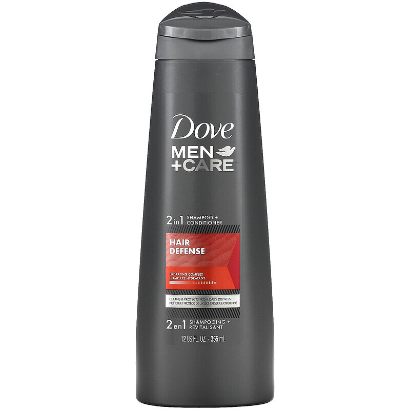 

Dove, Men + Care, шампунь и кондиционер 2 в 1, защита волос, 355 мл (12 жидк. Унций)