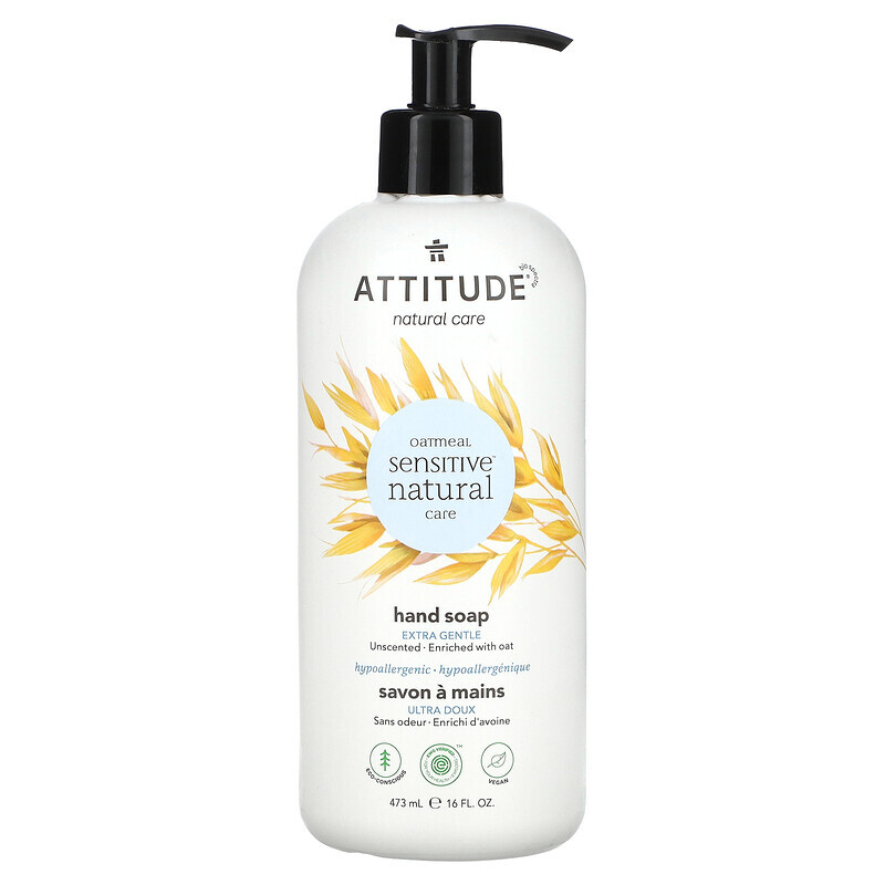 

ATTITUDE, Haferflocken Sensitive Natural Care, Handseife, duftneutral, 473 ml (16 fl. oz.)