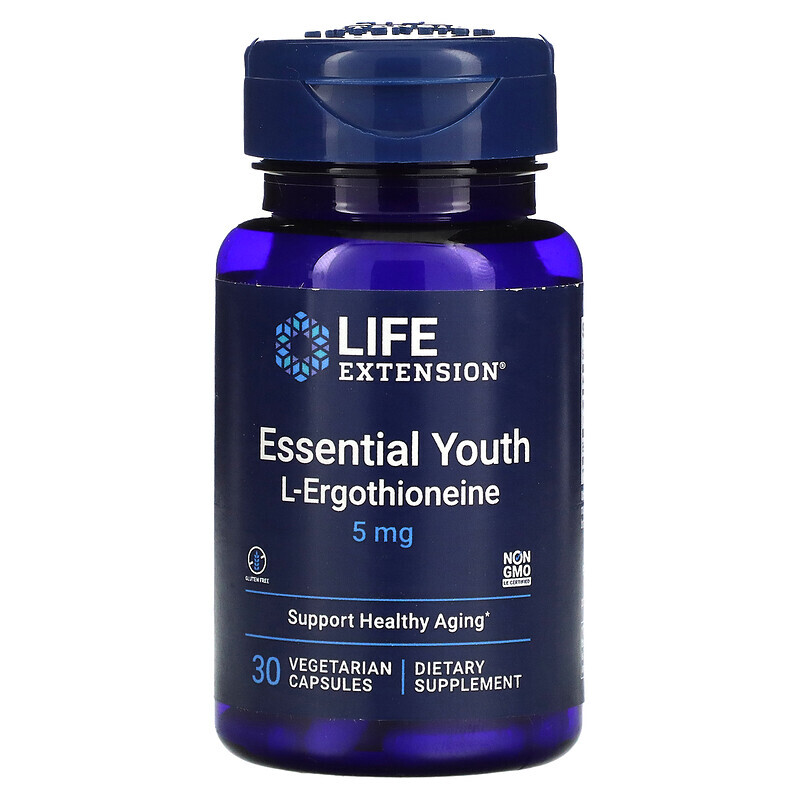 

Life Extension, Essential Youth L-эрготионеин, 5 мг, 30 вегетарианских капсул