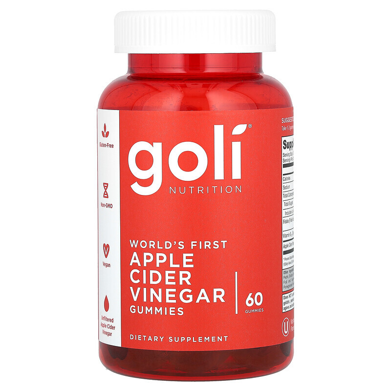 

Goli Nutrition, жевательные таблетки с яблочным уксусом, 60 шт.