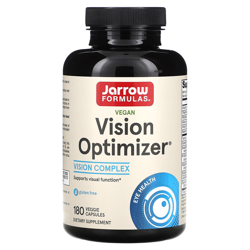 Jarrow Formulas, Vision Optimizer, добавка для зрения, 180 растительных капсул
