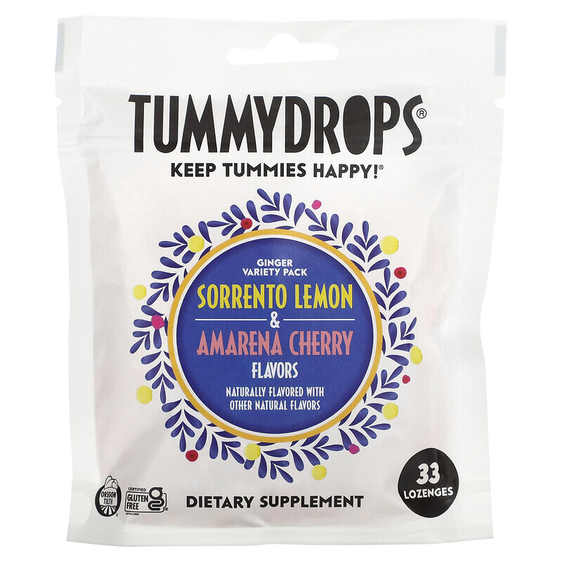 

Tummydrops, Органический имбирь, 33 пастилки