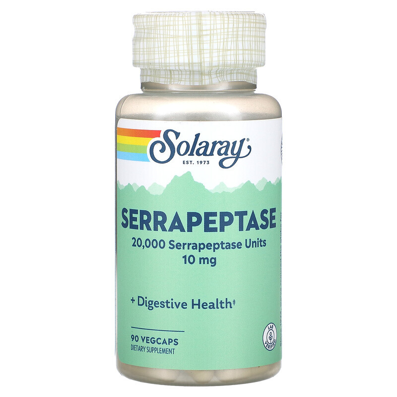 

Solaray, Serrapeptase, 10 мг, 90 капсул