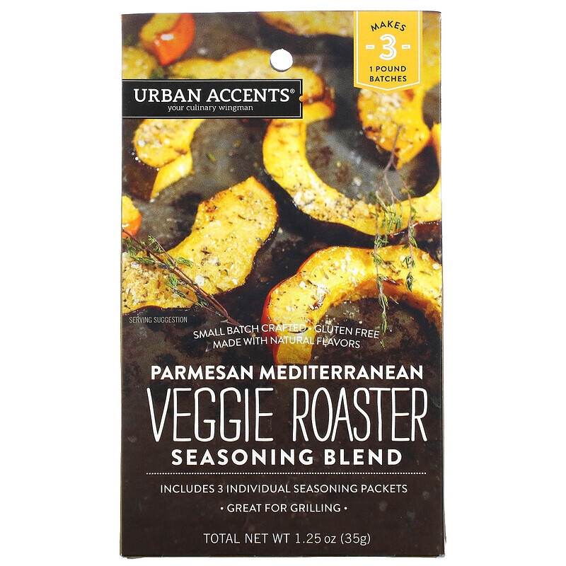 

Urban Accents, Смесь приправ Veggie Roaster, средиземноморский пармезан, 35 г (1,25 унции)