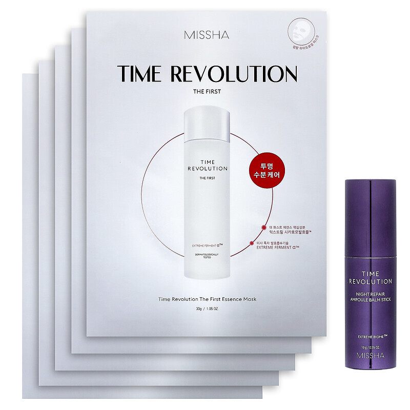 

Missha, Time Revolution Night Repair Firming Care Set, Holiday Edition, набор из 6 предметов