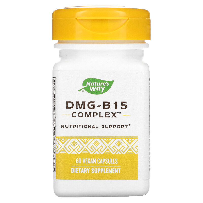 

Nature's Way, DMG-B15 Complex, 60 веганских капсул