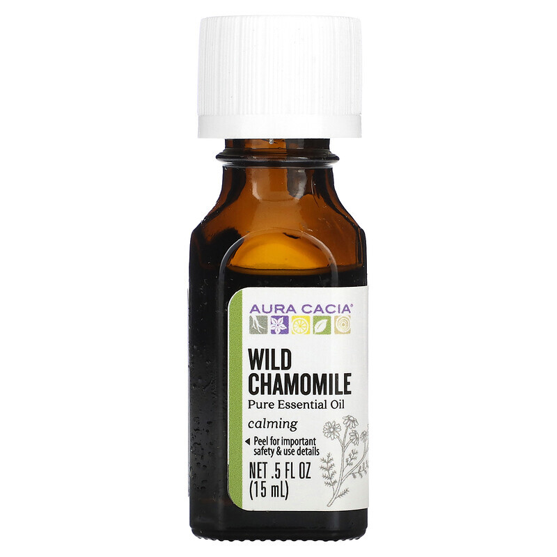 

Aura Cacia, Pure Essential Oil, Wild Chamomile, 0.5 fl oz (15 ml)