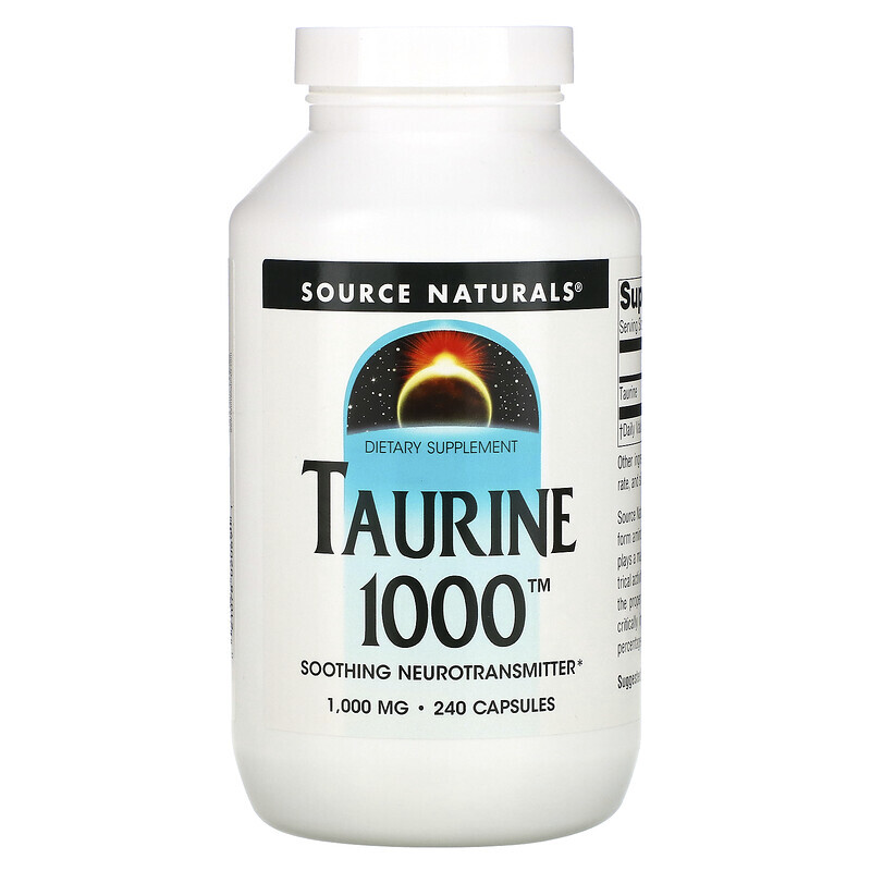 

Source Naturals, Таурин, 1000 мг, 240 капсул