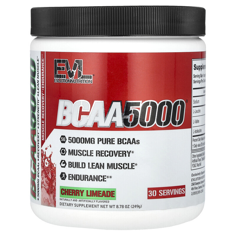 

EVLution Nutrition, BCAA 5000, Cherry Limeade, 8.78 oz (249 g)