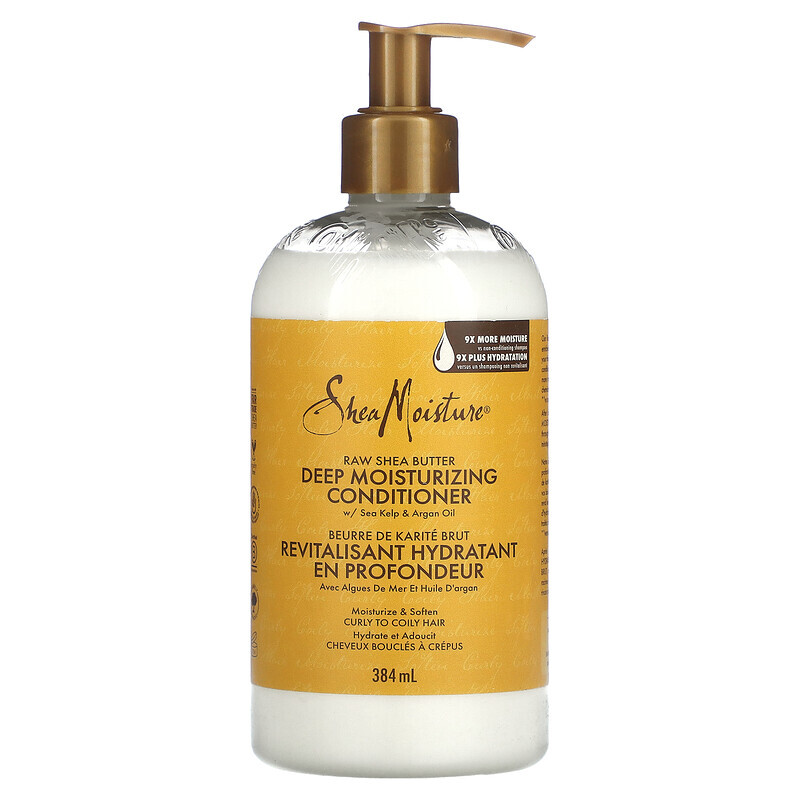 

SheaMoisture, Raw Shea Butter, Deep Moisturizing Conditioner, Curly to Coily Hair, 13 fl oz (384 ml)