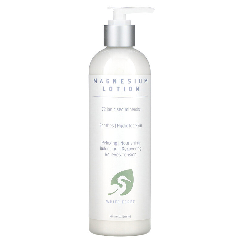 

White Egret Personal Care, Magnesium Lotion, 12 fl oz (355 ml)