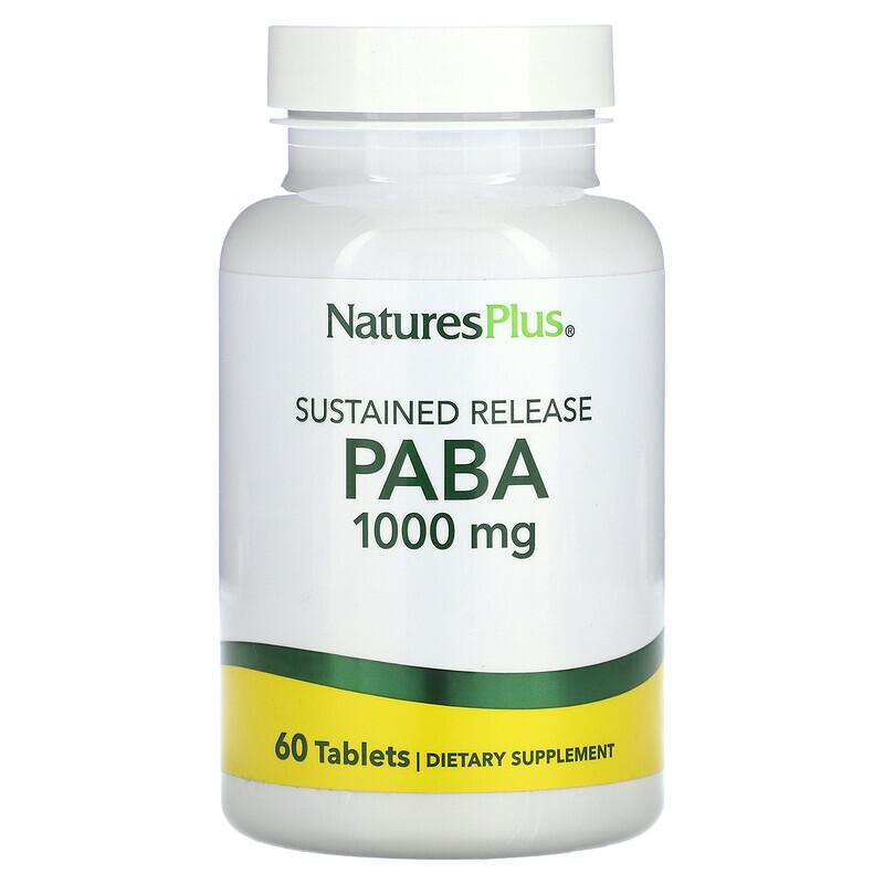 

NaturesPlus, Sustained Release PABA, 1,000 mg, 60 Tablets