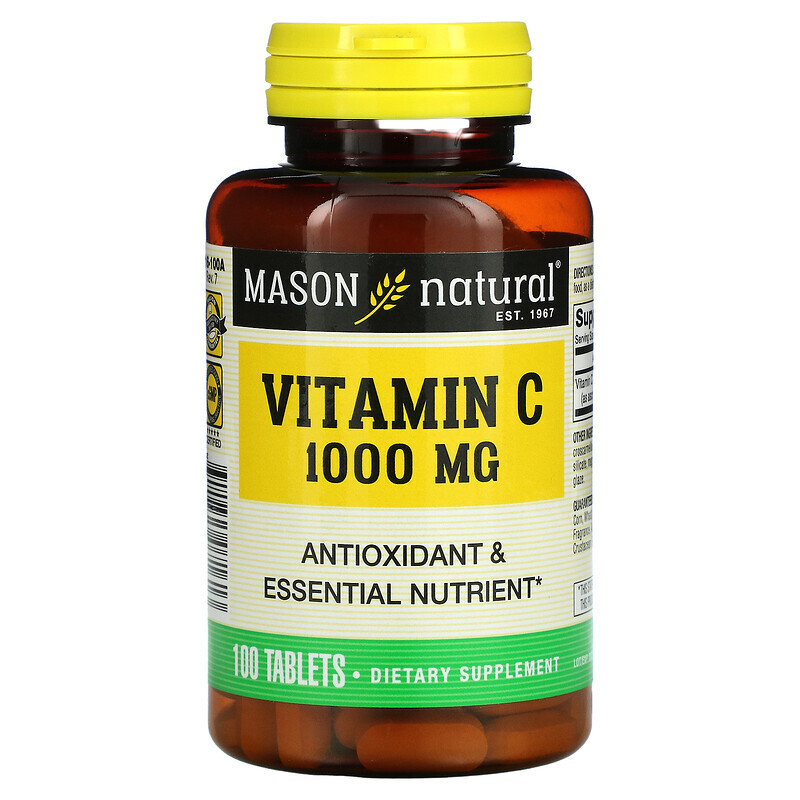 

Mason Natural, Vitamin C, 1,000 mg, 100 Tablets