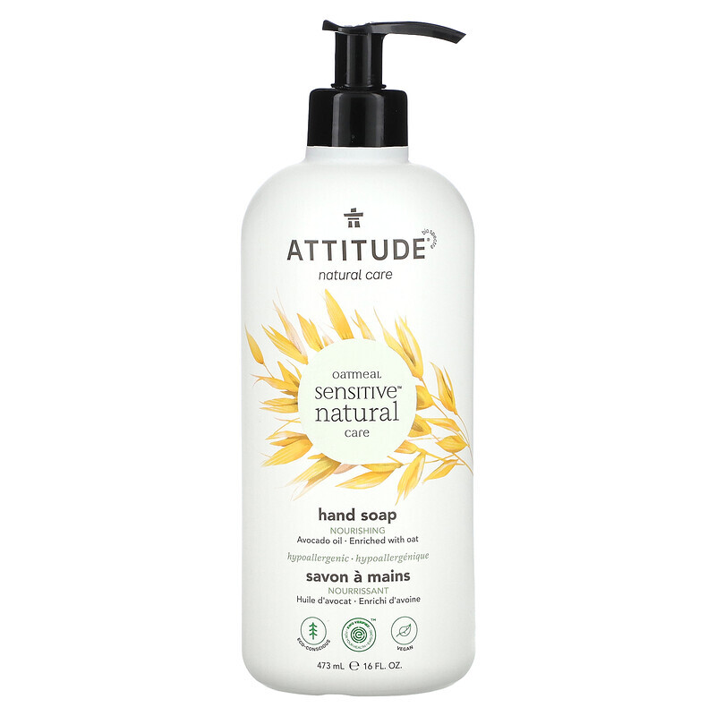 

ATTITUDE, Haferflocken Sensitive Natural Care, Handseife, Avocadoöl, 473 ml (16 fl. oz.)