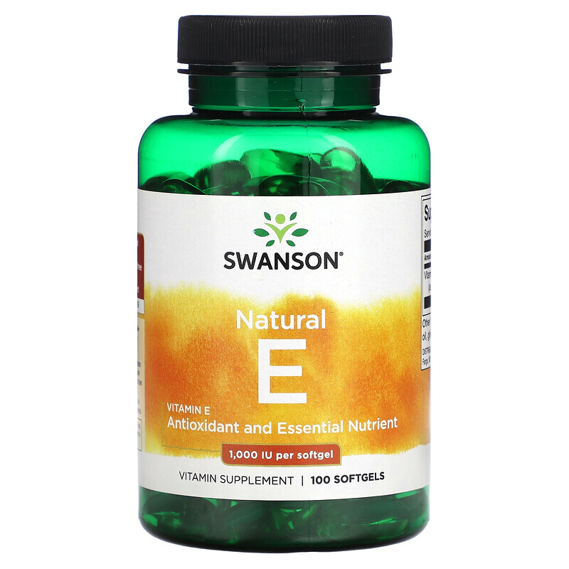 

Swanson, Natural E, 1,000 IU, 100 Softgels