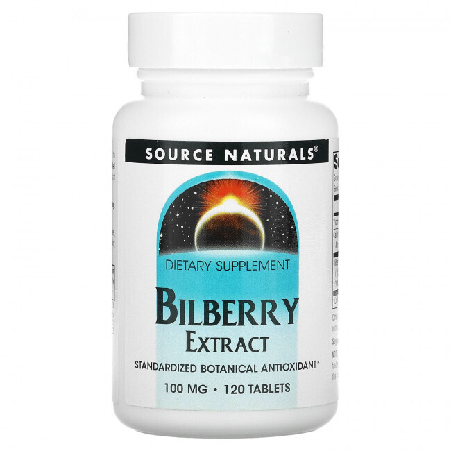 

Source Naturals, Экстракт черники, 100 мг, 120 таблеток