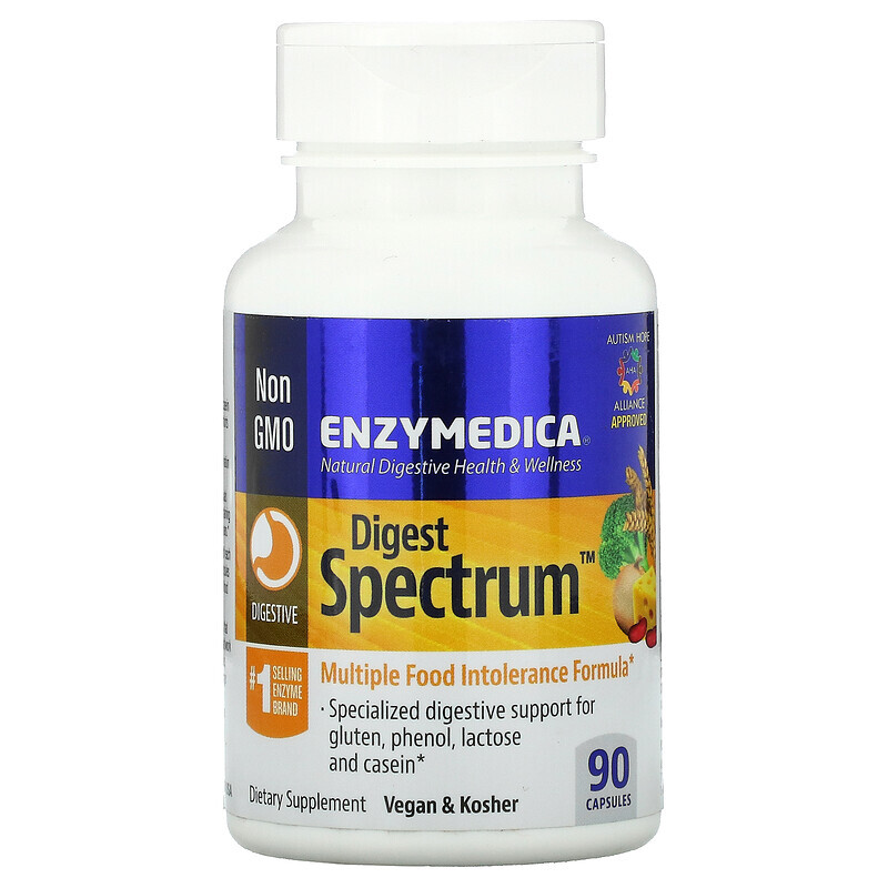 

Enzymedica, Digest Spectrum, ферменты для пищеварения, 90 капсул