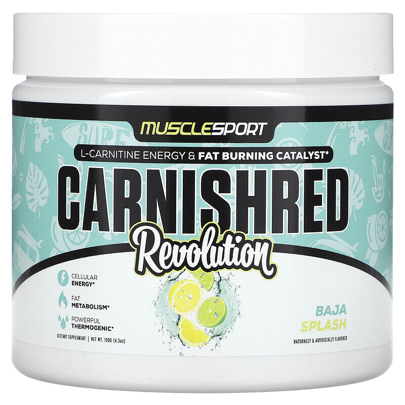 

MuscleSport, Carnishred, Revolution, Baja Splash, 120 г (4,3 унции)