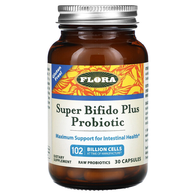 

Flora, Super Bifido Plus Probiotic, 102 Billion Cells, 30 Capsules