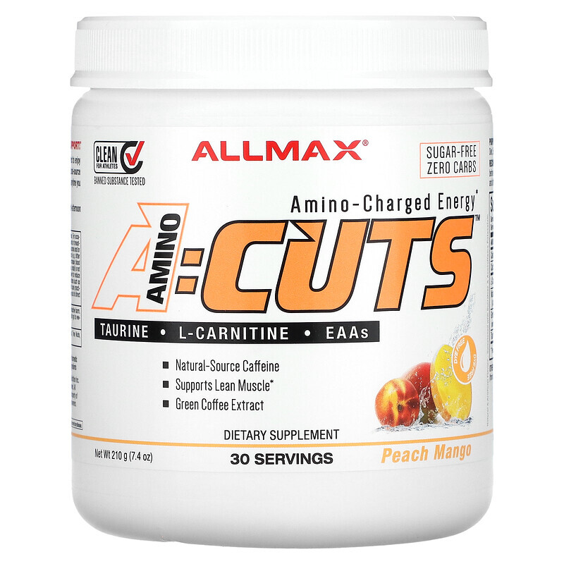 

ALLMAX, AMINOCUTS, персик и манго, 210 г (7,4 унции)