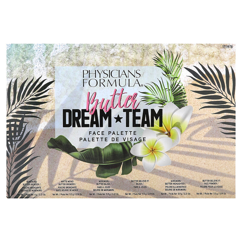 

Physicians Formula, Butter Dream Team, палитра для лица, 1 палитра