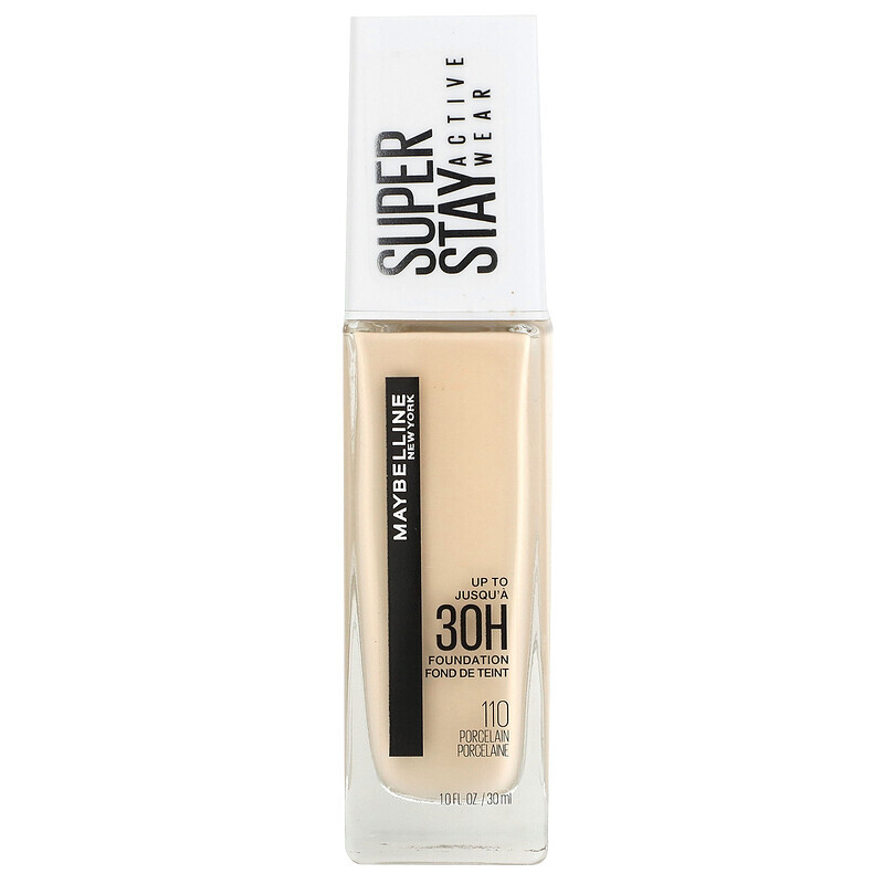 

Maybelline, Super Stay, Active Wear Foundation, 110 Porcelain, 1 fl oz (30 ml)