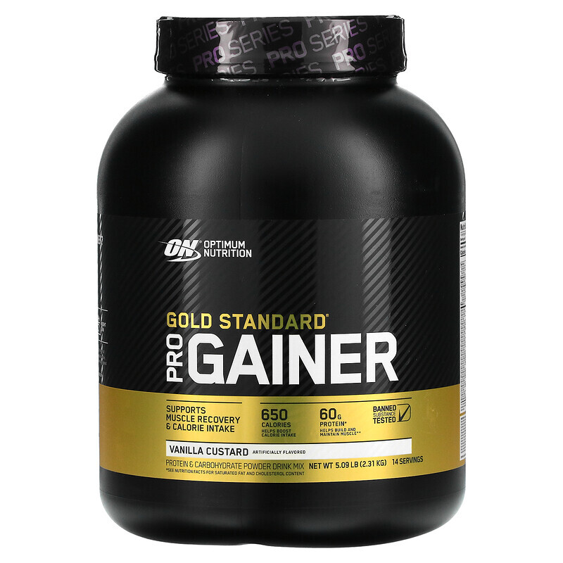 

Optimum Nutrition, Gold Standard Pro Gainer, ванильный крем, 2,31 кг (5,09 фунта)