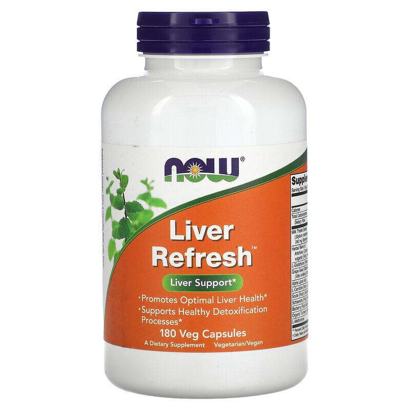 

NOW Foods, Liver Refresh, 180 растительных капсул