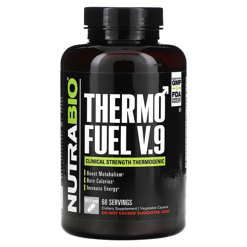 

Nutrabio Labs, ThermoFuel V.9 для мужчин, 180 капсул