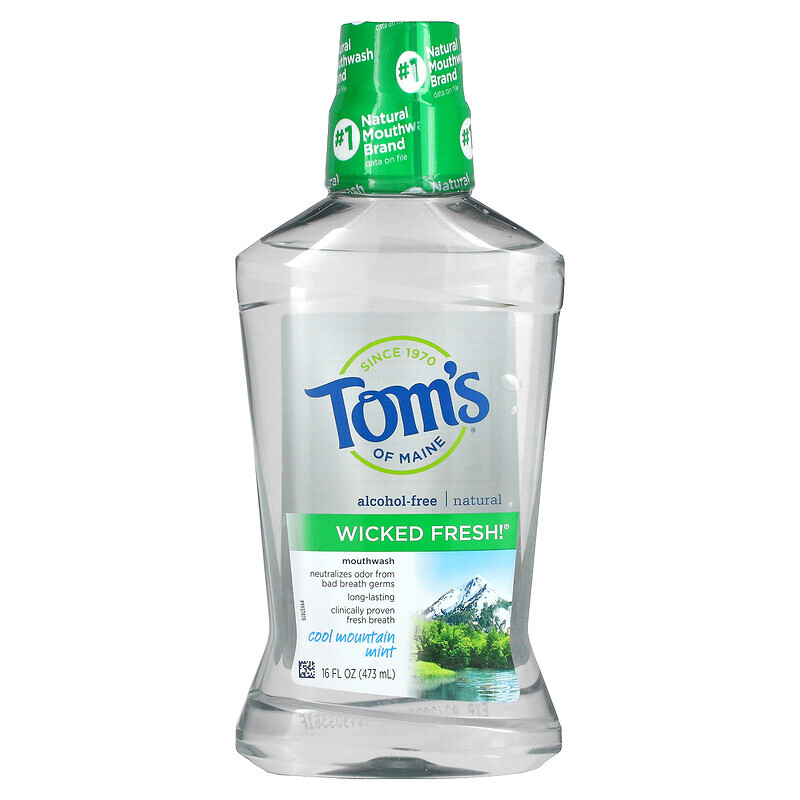 Toms of Maine Unglaublich Frisch Mundsplung Khle Bergpfefferminze 16 fl oz 473 ml 2196₽