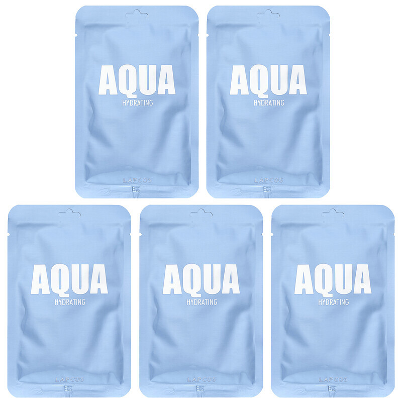 

Lapcos, Aqua Hydrating Sheet Beauty Mask Set, 5 шт., По 30 мл (1,01 жидк. Унции)