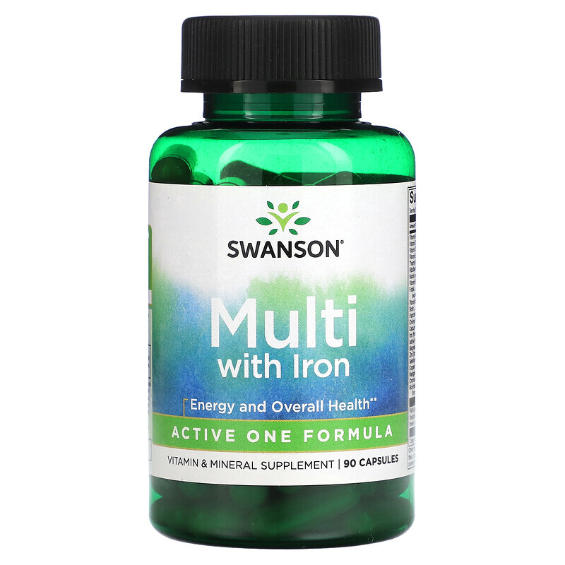 

Swanson, Multi with Iron, 90 Capsules