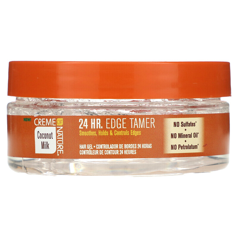 

Creme Of Nature, Coconut Milk, 24 HR. Edge Tamer Hair Gel, For Natural Hair, 2.25 oz (63.7 g)