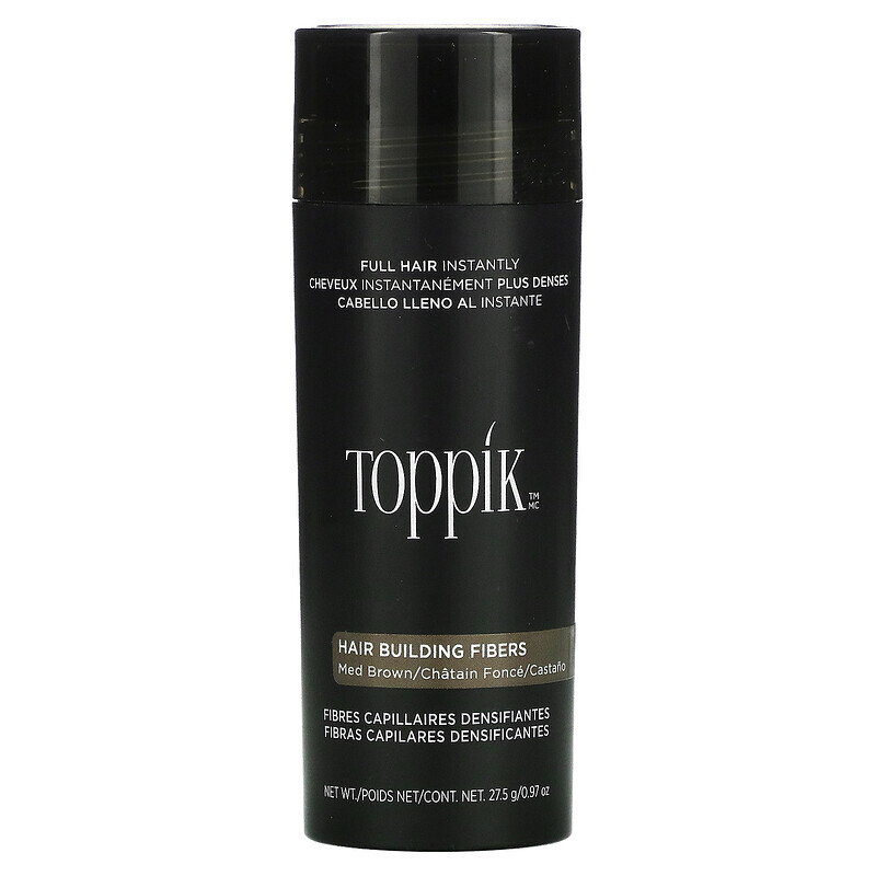 

Toppik, Hair Building Fibers, волокна, оттенок коричневый, 27,5 г