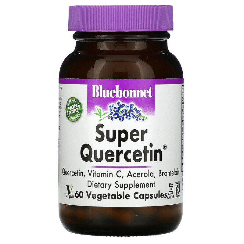 

Bluebonnet Nutrition, Super Quercetin, 60 растительных капсул