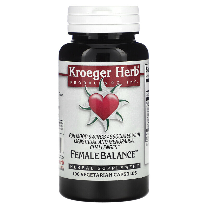 

Kroeger Herb Co, Female Balance, 100 вегетарианских капсул