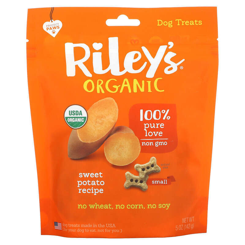 

Riley’s Organics, Dog Treats, Small Bone, Sweet Potato Recipe, Hundeleckerbissen, kleine Knochen, Rezept mit Süßkartoffel, 142 g (5 oz.)