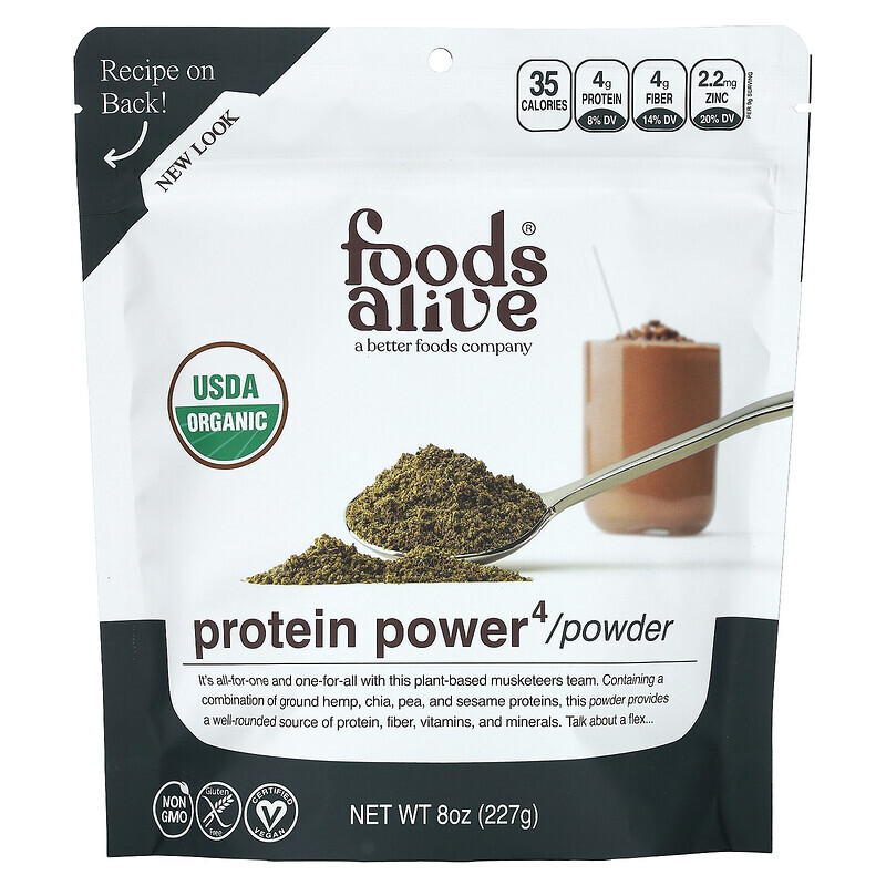 

Foods Alive, Smoothie Booster, протеиновый порошок 4, 227 г (8 унций)