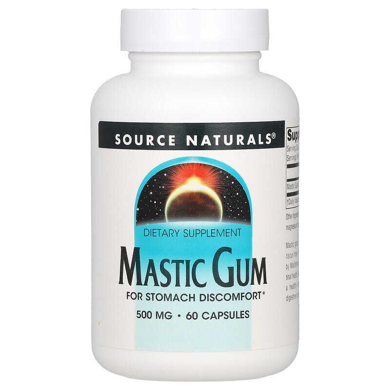 

Source Naturals, Экстракт мастичной камеди, 500 мг, 60 капсул