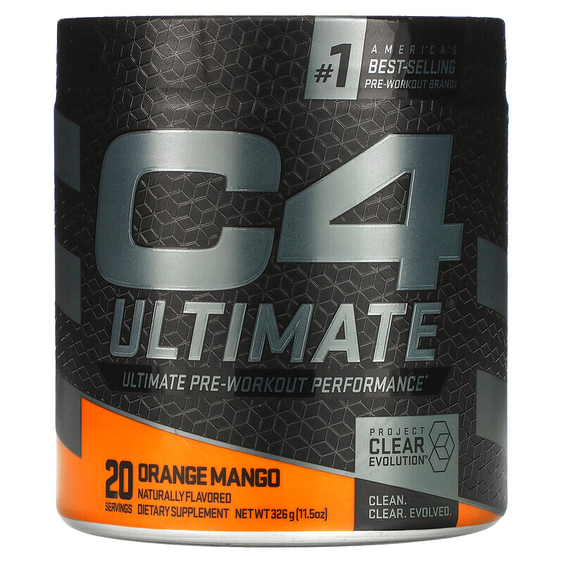 

Cellucor, C4 Ultimate, Ultimate Pre-Workout Performance, Orange Mango, 11.5 oz (326 g)