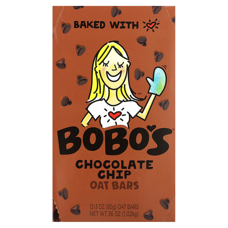 

Bobo's Oat Bars, Овсяные батончики с шоколадной крошкой, 12 батончиков, по 85 г (3 унции)