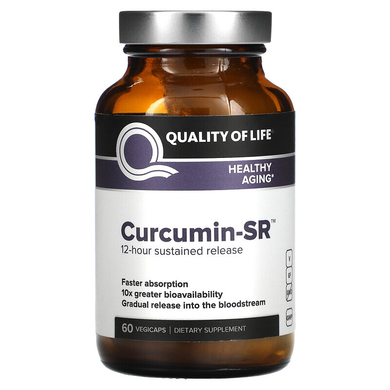 

Quality of Life Labs, Curcumin-SR`` 60 растительных капсул