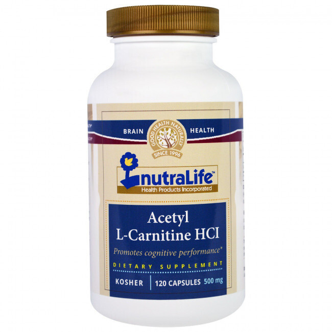 

NutraLife, Acetyl L-Carnitine HCl, 500 mg, 120 Capsules